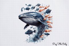 Whales Clipart design PNG Product Image 1