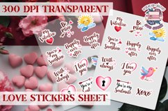 Love sticker Hearts Stickers Sheet St. Valentine&#039;s Heart PNG Product Image 1