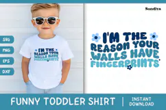 Funny Boy Toddler T-shirt Quotes SVG | Fingerprints Product Image 1
