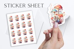 Mushroom fly agaric stickers sheet Nature forest Product Image 1