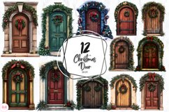 Christmas Door Clipart Product Image 1
