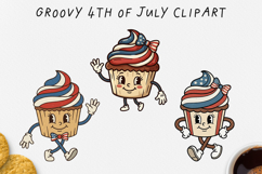 Groovy 4th of July Clipart Bundle 80 PNG Product Image 6