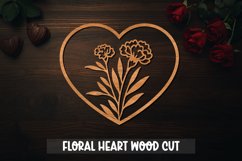 Wood Cut Valentine Heart SVG I Paper Cut Valentine Heart SVG Product Image 1
