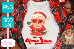 Cute Mama Claus PNG sublimation, Cute Christmas PNG Product Image 4