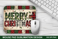 Merry Christmas Mouse Pad Sublimation - Christmas Design Product Image 1