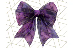 Halloween Bow Clipart, Bright Holiday Ribbon PNG Product Image 5