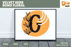 Velvet Herb Boho Floral Monogram Product Image 1