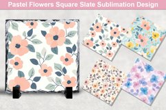 Pastel Flowers Square Sublimation Slate Designs Product Image 1