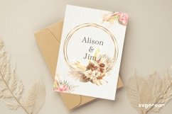 Boho Flowers Watercolor Frame Bundle Product Image 4