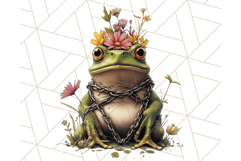 Floral Punk Frogs PNG - Neon Reble Grunge Amphibians Clipart Product Image 5