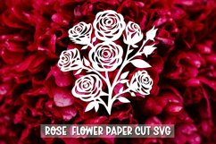 20 Rose Flower SVG I Rose Flower Vinyl Decal, Paper Cut Rose Product Image 18