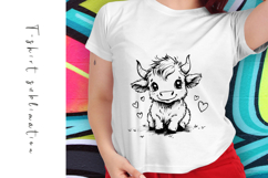 Highland Cow SVG Design for T-Shirts and Mugs Product Image 1