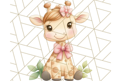 Pastel Safari Jungle Baby Animals PNG Clipart, Nursery Product Image 5