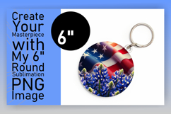 Dynamic Keychain Round Design PNG , USA Flag Product Image 1