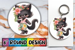 Delightful Cat Lover Keychain PNG Product Image 1