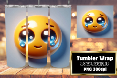 Sublimation Designs for 20oz Tumbler , 3D Emoji Product Image 1