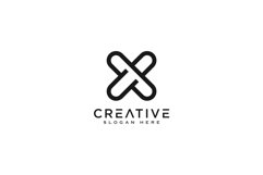 initial letter x logo line style vector design Product Image 2