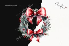 Watercolor Christmas Wreaths Clipart | Watercolor Christmas Product Image 2