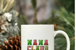 Nana Claus Faux Sequin for Sweatshirt, Sublimation Design Product Image 3