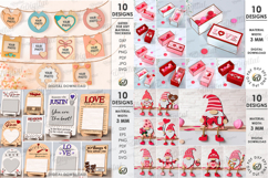 Valentine&#039;s Day Mega Bundle laser cut. 3D Love home decor Product Image 6