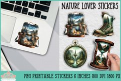 Nature Lover Printable Stickers | Hiking &amp; Camping Stickers Product Image 1