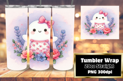 DIY Tumbler Wrap Digital File , Cute Ghost Product Image 1