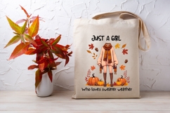 Just a girl who loves sweater weather | Fall Sublimation PNG Product Image 2