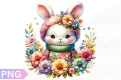 Spring Bunny Clipart - Bunny sublimation PNG Design Product Image 1