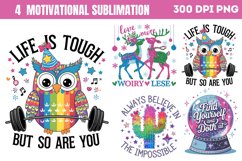 Motivational Sublimation Quotes Bundle PNG Product Image 2