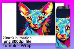 Joyful Feline Tumbler Sublimation Art Product Image 1