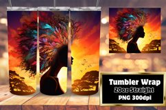 Afro Beauty 3D Tumbler Wrap 20oz Product Image 1