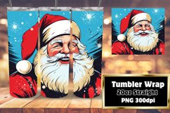 Vibrant Santa Claus Holiday Wave 20oz Wrap Product Image 1