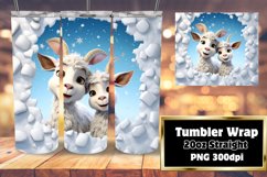 3D Goat XMAS Animal SPLENDOR Tumbler Wrap 20oz Product Image 1