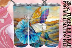 Glitter Butterfly Pattern Wrap for 20oz Tumblers Product Image 1