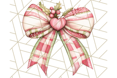 Muted Cozy Christmas Bows PNG Clipart, Winter Holiday Png Product Image 5