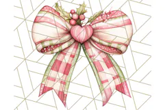 Muted Cozy Christmas Bows PNG Clipart, Winter Holiday Png Product Image 5