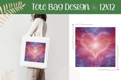 Love Heart Illustration, Love Heart Tote Bag Design Product Image 1