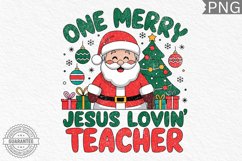 One Merry Jesus Lovin&#039; - Christmas Sublimation Design Product Image 1
