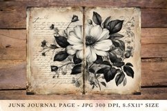 Printable Junk Journal Pages Black Roses 4 Product Image 1