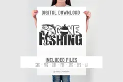 Gone Fishing SVG Sign, Fisherman Shirt Design Product Image 2
