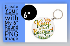 Charming Keychain Circle PNG Artwork , Father's Day Product Image 1