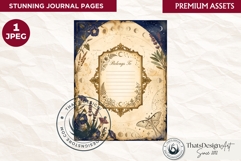 Botanical Herbarium Junk Journal Ephemera sheet cover page Product Image 1