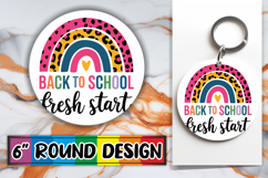 Cheerful Circle Coasters Design, Back To School Product Image 1