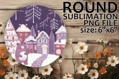 Creative Round Design Keychain Artwork , Winter Product Image 1