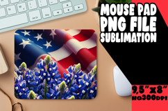 Cozy Mouse Pad Sublimation Magic, USA Flag Product Image 1