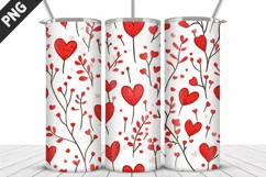 Lovely Hearts Tumbler Design | Valentine's Day Tumbler Wrap Product Image 5