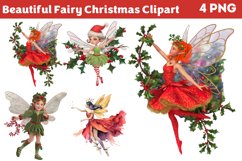 Beautiful Fairy Christmas Sublimation PNG Product Image 1