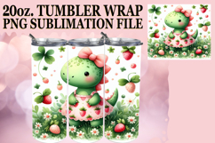 COZY VIBES 20oz TUMBLER WRAP, Cute Dino Product Image 1