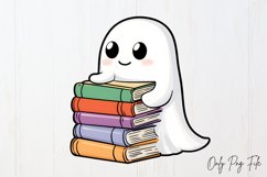Bookish Ghost Sublimation Clipart, Sublimation PNG Product Image 1