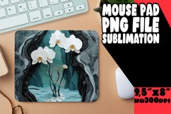 Mouse Pad 3D Flower in Hole Sublimation PNG Product Image 1